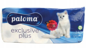 Paloma Papier toaletowy 3-warstwowy, 10x150 sztuk
