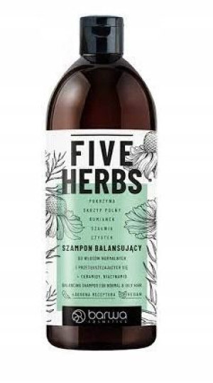 Five Herbs, Szampon Balansujący, 480 ml