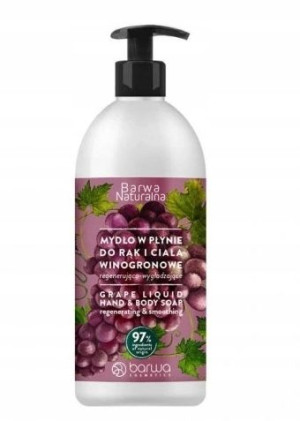Barwa Naturalna Mydło w płynie winogronowe, 500 ml
