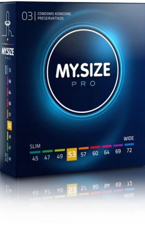 My Size PRO, Prezerwatywy 53mm, 3 sztuk