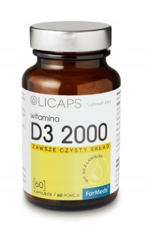 Olicaps D3 2000, 60 kapsułek