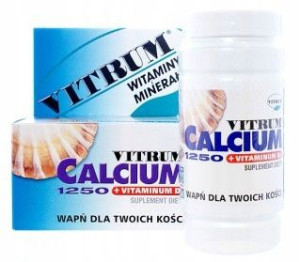 Vitrum Calcium 1250 + Vitamina D3 120 tabletek