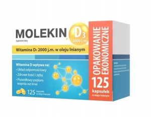 Molekin D3 2000 j .m. w oleju lnianym, 125 kaps.