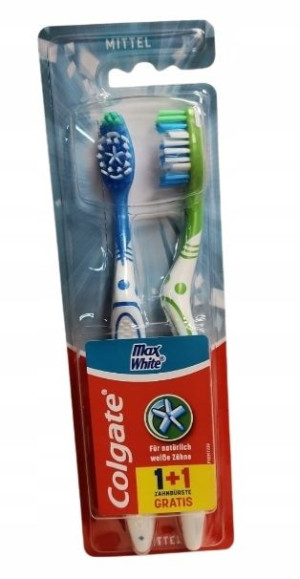 Colgate Max White Szczoteczka do zębów medium 2szt