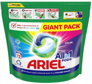 Ariel All in 1 Pods, Kapsułki do prania kol. 72szt