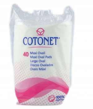 Cotonet, Owalne płatki kosmetyczne, 40 sztuk