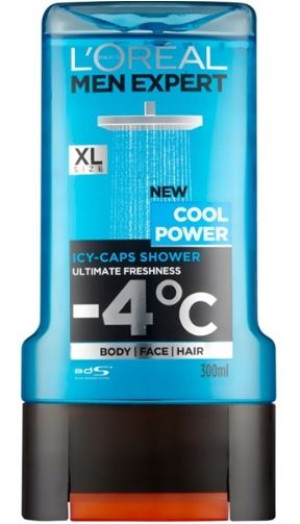 Loreal, Cool Power, Żel pod prysznic, 300ml