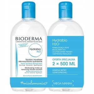 Bioderma Hydrabio H2O Płyn micelarny 500ml + 500ml