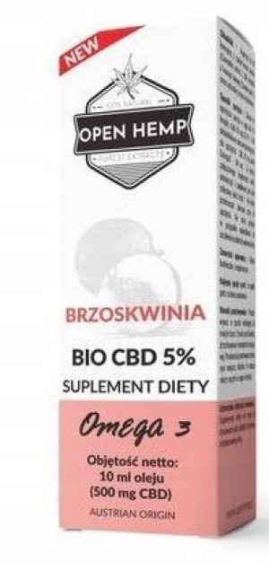 BIO CBD 5% Brzoskwinia krople, 10 ml
