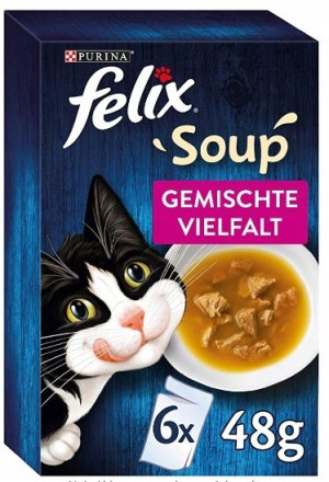 Felix, Zupa dla kotów z mięsem, 6x 48g