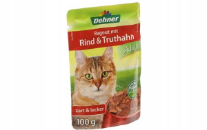 Dehner Rind Truthahn Karma dla kotów, 100g