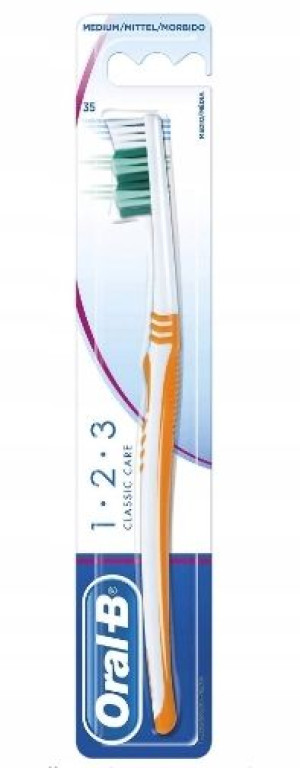 Oral-B 1,2,3 Classic, Szczoteczka, Średnia, 1 szt