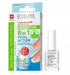 Eveline, Odżywka do paznokci 8w1 Sensitive, 12 ml