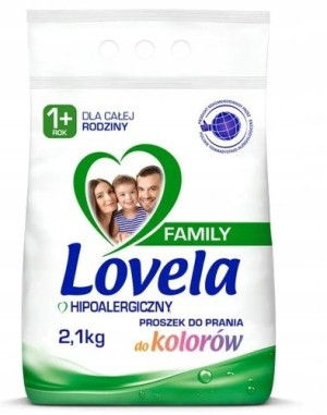 Lovela Family, Proszek do prania kolorów, 2,1 kg