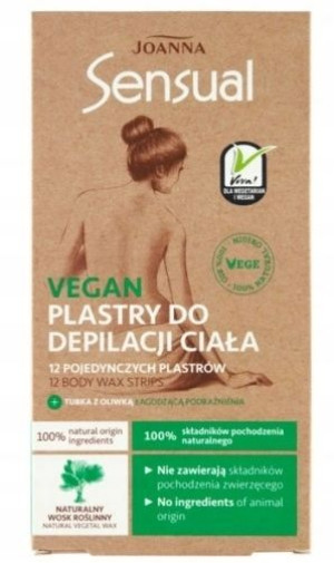 Joanna Sensual, Plastry do depilacji ciała, 12 szt