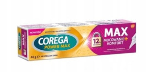 Corega Max Mocowanie + Komfort, Krem do protez 40g