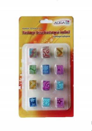 Aliga, Taśmy brokowatowe mini samoprzylepne 12 mm