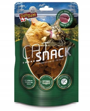 DeliBest Cat Snack Przysmak dla kota z jelenia 50g