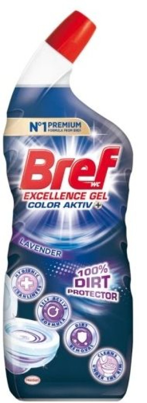 Bref, Color Aktiv+ Żel do WC Lawenda, 700 ml