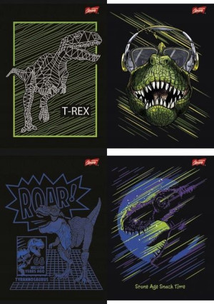 Zeszyt A5 w trzy linie 32 kartki T-Rex 15 sztuk mi