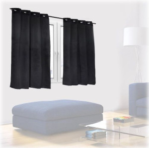 Czarne zasłony komplet 2 szt 120x135 cm zasłona