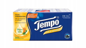 Tempo, Sensitive, Chusteczki, 12x9 sztuk