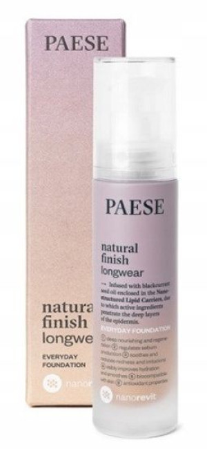 Paese, Podkład Natural finish, 02 Porcelain, 35 ml