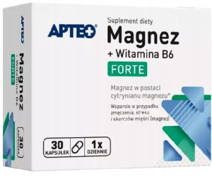 Apteo Magnez Forte + Witamina B6, 30 kapsułek