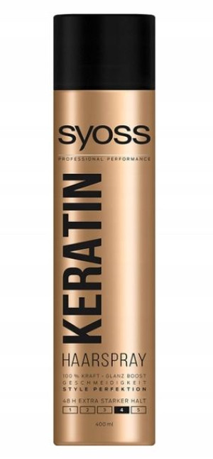 Syoss, Keratin, Lakier do włosów, 400 ml