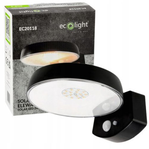 Lampa Solarna Z Czujnikiem Ruchu Elewacyjna Led