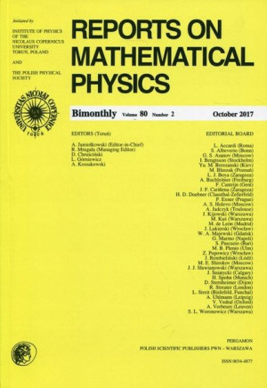 Reports on Mathematical Physics 80/2 Pergamon