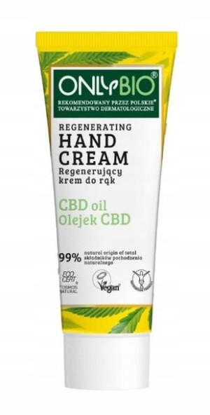 OnlyBio, Regenerujący krem do rąk, CBD 75 ml