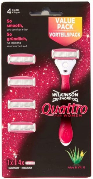 Wilkinson Sword Quattro For Women maszynka+4ostrza