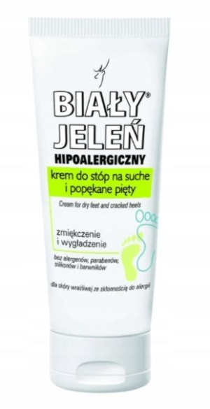 Biały Jeleń, Krem na suche i popękane pięty, 75 ml