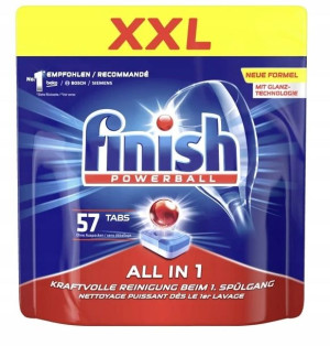 Finish, All in 1, Tabletki do zmywarki, 57 sztuk