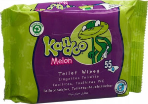 Kandoo, Melon, Chusteczki nawilżające, 55 sztuk