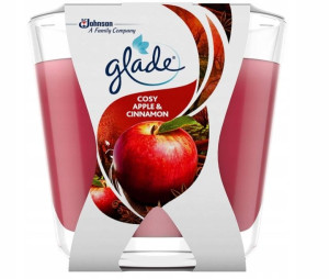 Glade, Świeca zapachowa, Jabłko i cynamon, 70g