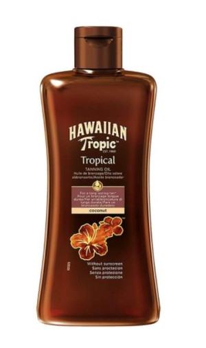 Hawaiian Tropic, Olejek brązujący, dark, 200ml