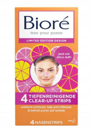 Bioré, Oczyszczające paski na Nos, Cytryna, 100 g