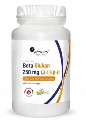 Aliness, Beta Glukan 250mg, 100 kapsułek
