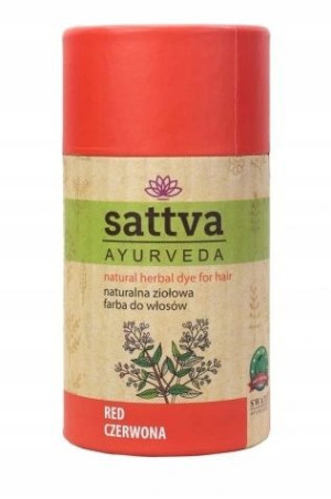 Sattva, ziołowa farba do włosów, czerwona, 150g