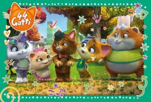 Puzzle z rączką 44 Koty 60 elementów 2