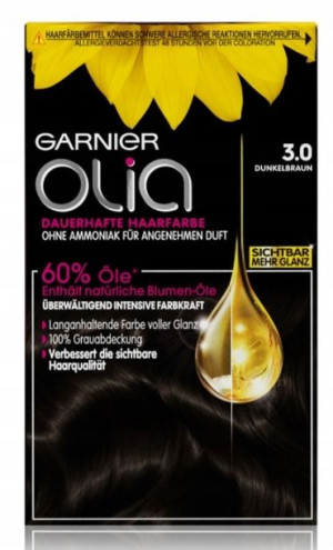 Garnier Olia, 3.0 Ciemny brąz, Farba do włosów