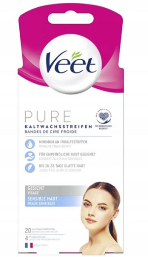 Veet, Paski wosku do twarzy, 10 podwójnych pasków