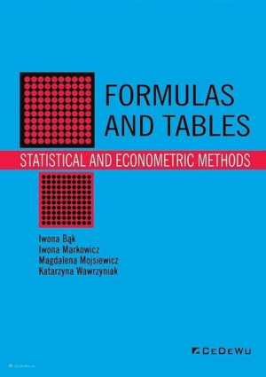 Formulas and tables Statistical and econometric me