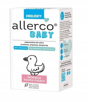 AllercoBaby Emolienty Delikatna Kostka myjąca 100g
