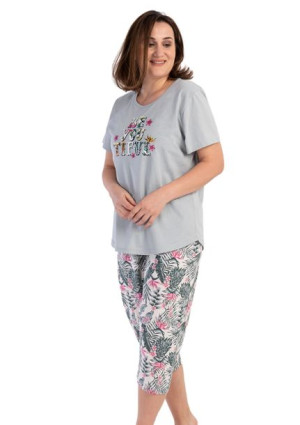 Piżama Damska Vienetta bawełna +Size 2XL krótki rękaw
