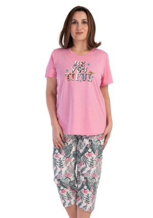 Piżama Damska Vienetta bawełna +Size 2XL krótki rękaw