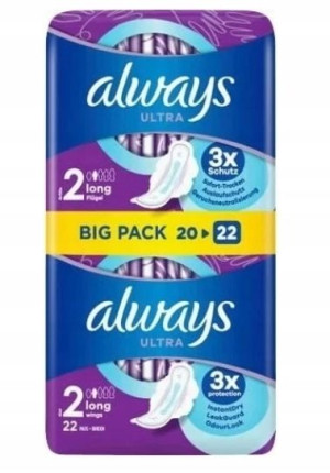 Always, Ultra, Podpaski, 22 sztuki