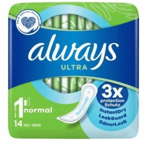 Always, Ultra, Podpaski, 14 sztuk